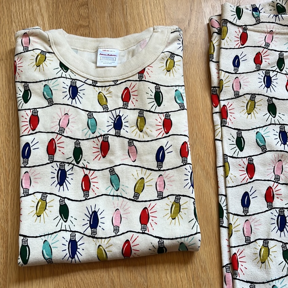 Hanna Andersson holiday pajamas kids size 15